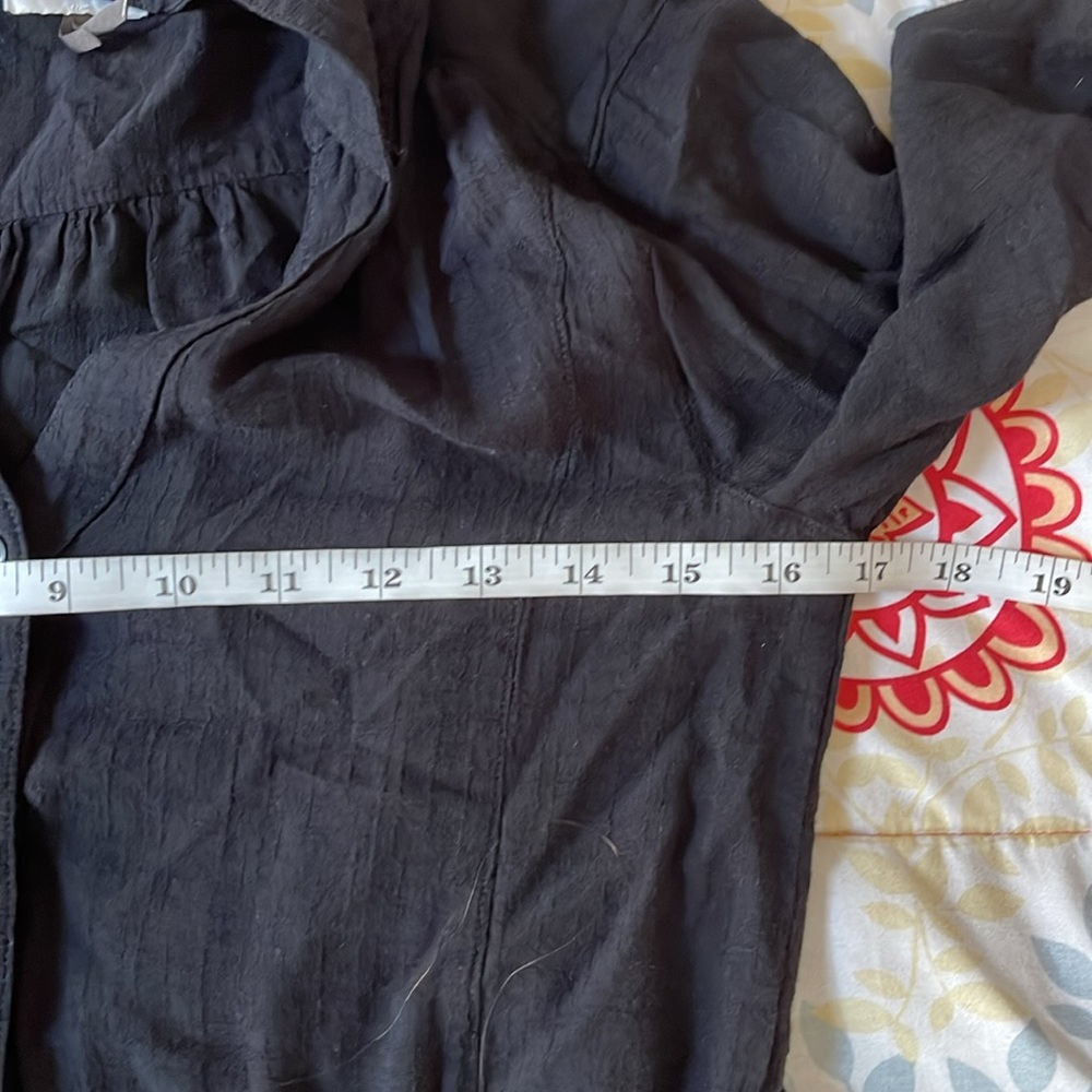 HD in Paris Anthropologie carmina black shirt tunic dress size extra small XS - Picture 5 of 6